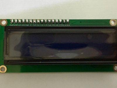 1602 字元型 LCD 液晶顯示模組／I²C 四線通訊介面 ｜藍黑屏+轉接板